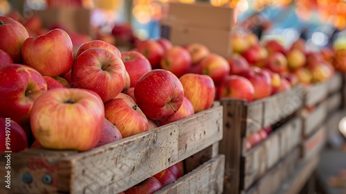 red apples at the market