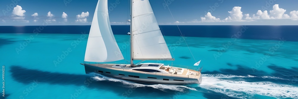 Fototapeta premium yacht in the sea