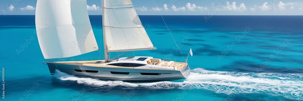 Fototapeta premium yacht in the sea