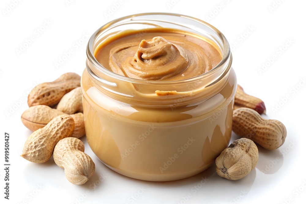Peanut butter jar isolated on white background, peanut butter, jar, isolated, white background, food, spread, creamy Peanut butter jar isolated on white background, peanut butter, jar, isolated, white background, food, spread, creamy