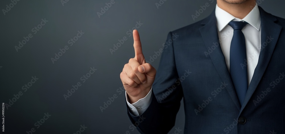 Businessman in suit point finger at camera in front of black background. Businessman in suit point finger at camera in front of black background.