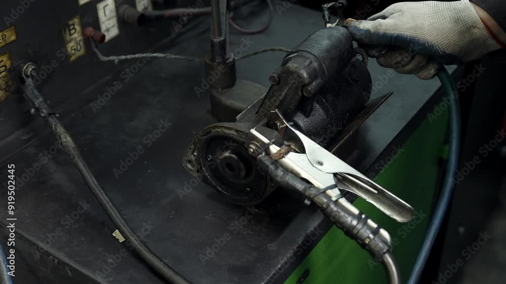 Car mechanic repair and maintenance old car starter Car mechanic repair and maintenance old car starter