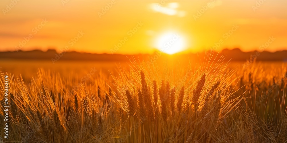 A stunning golden wheat field captured during sunset, with the sunlight casting a warm glow over the crop landscape. A stunning golden wheat field captured during sunset, with the sunlight casting a warm glow over the crop landscape.