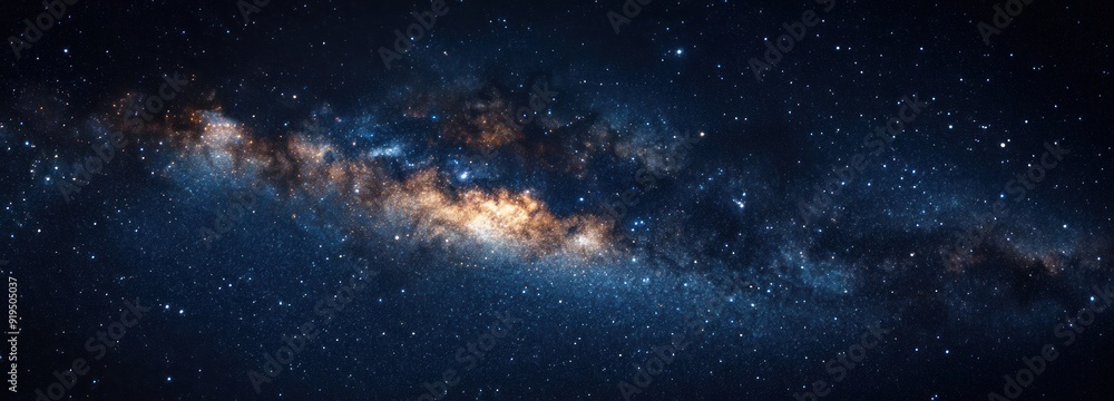 A Night Sky with the Milky Way Galaxy A Night Sky with the Milky Way Galaxy