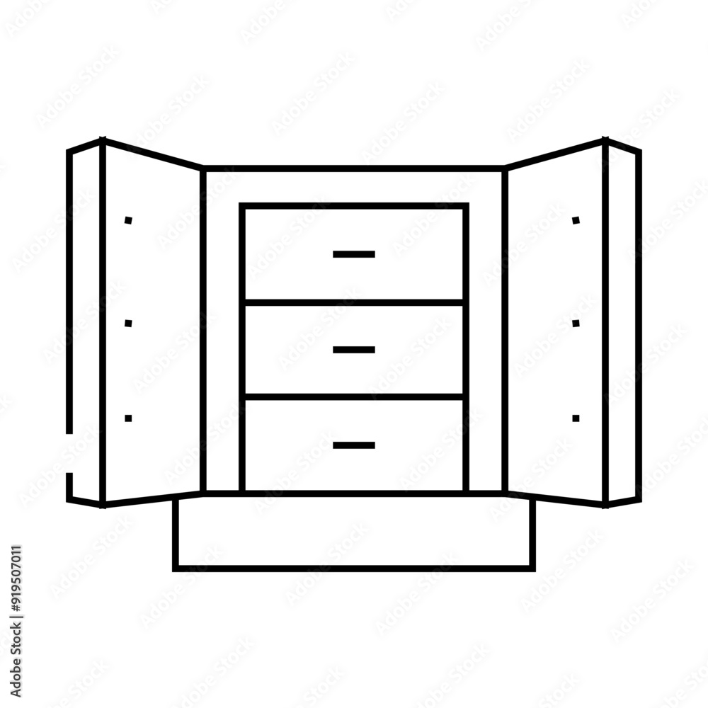 jewelry organizer box home interior line icon vector. jewelry organizer box home interior sign. isolated contour symbol black illustration jewelry organizer box home interior line icon vector. jewelry organizer box home interior sign. isolated contour symbol black illustration