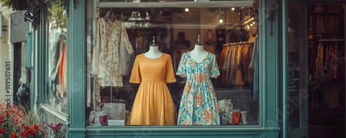 Charming boutique window di...