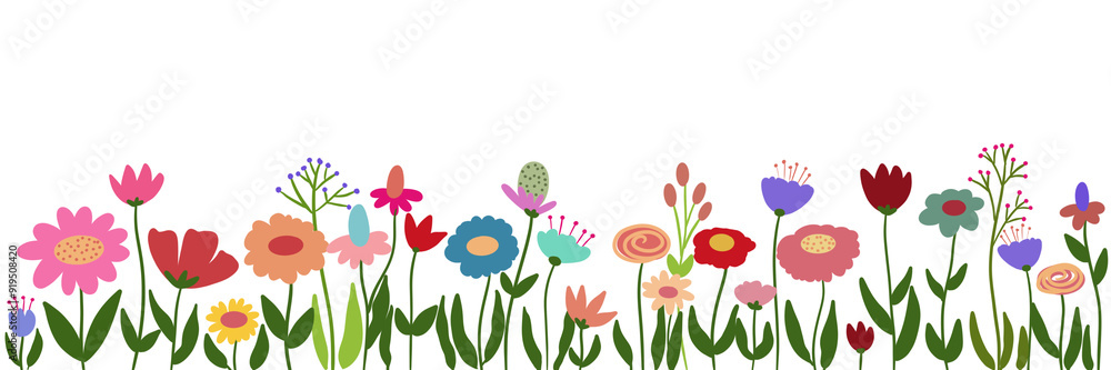 Colorful Flower Banner Illustration Clipart.
Colorful Flower Banner Illustration Clipart.
