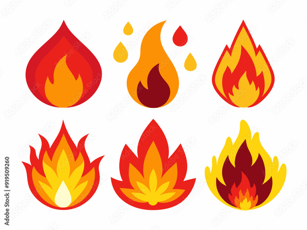 Cartoon fire. Flame of infernal fireballs, red and yellow campfire, hot wildfire and bonfire, burn power. Hellfire, burning icons isolated vector set
Cartoon fire. Flame of infernal fireballs, red and yellow campfire, hot wildfire and bonfire, burn power. Hellfire, burning icons isolated vector set