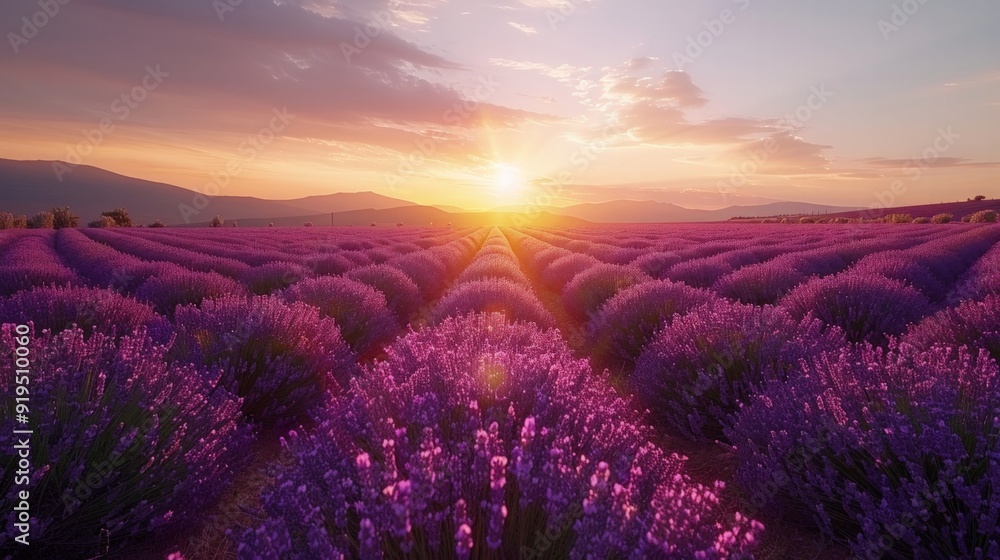 Lavender Fields at Dusk: Rows of lavender stretching out to the horizon, bathed in the soft purple and pink hues of the setting sun, offering a tranquil and fragrant ambiance. Lavender Fields at Dusk: Rows of lavender stretching out to the horizon, bathed in the soft purple and pink hues of the setting sun, offering a tranquil and fragrant ambiance.