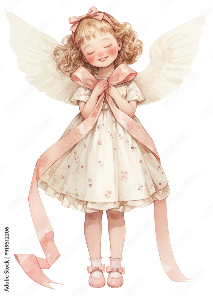 PNG Cute angel girl illustration PNG Cute angel girl illustration