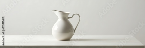 Wallpaper Mural White ceramic jug isolated on a white background Torontodigital.ca