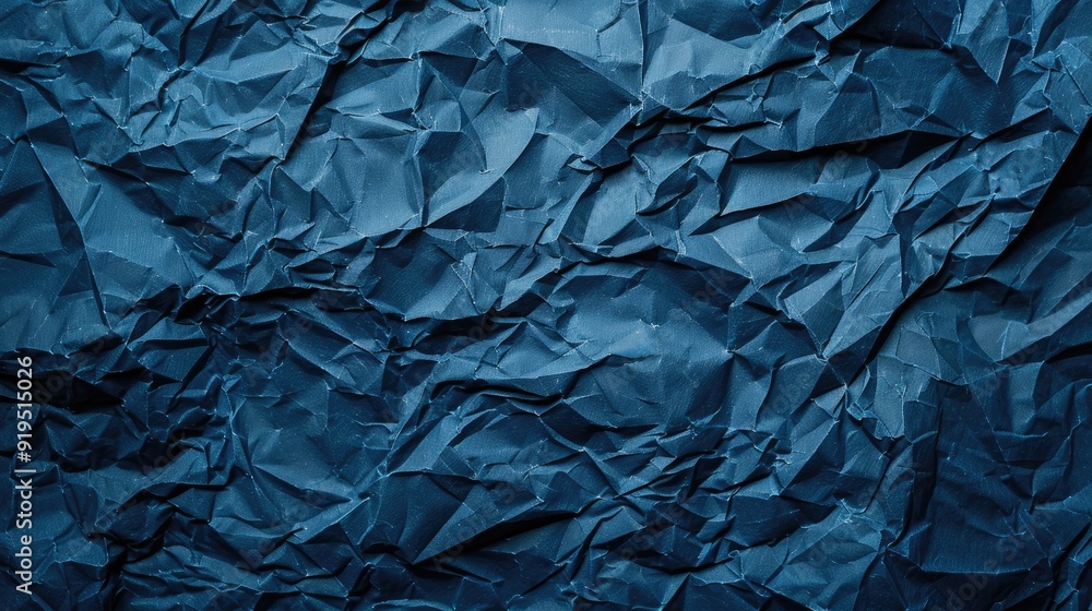 Crumpled dark blue paper background with texture Crumpled dark blue paper background with texture