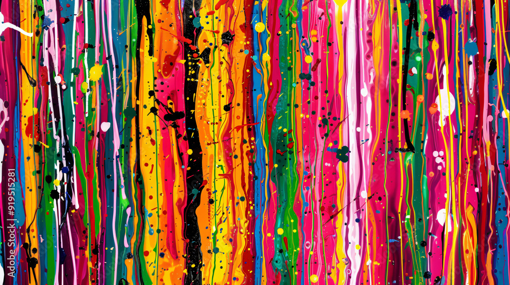 Vibrant abstract painting backdrop featuring flowing paint lines and splatters Vibrant abstract painting backdrop featuring flowing paint lines and splatters