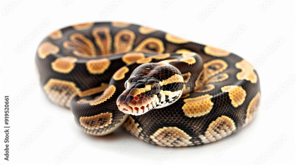 Isolated ball python on white background Isolated ball python on white background