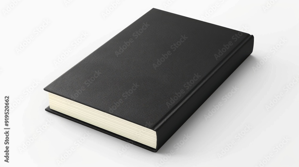 Isolated black book cover on white background with clipping path Isolated black book cover on white background with clipping path