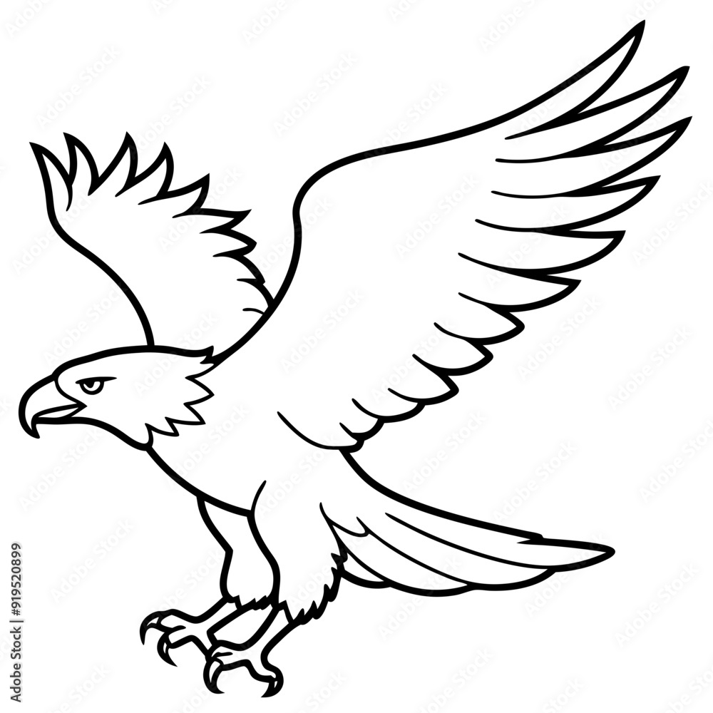 Obraz premium vector illustration of an eagle
