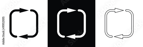 Arrows repeat line icon. repetition symbol. exchange or replace icon. renew, switch, or reverse sign suitable for apps and websites UI designs in eps 10.