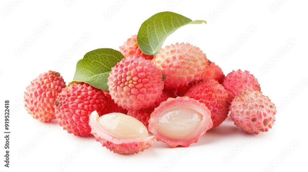 Lychee fruit isolated on a white background Lychee fruit isolated on a white background
