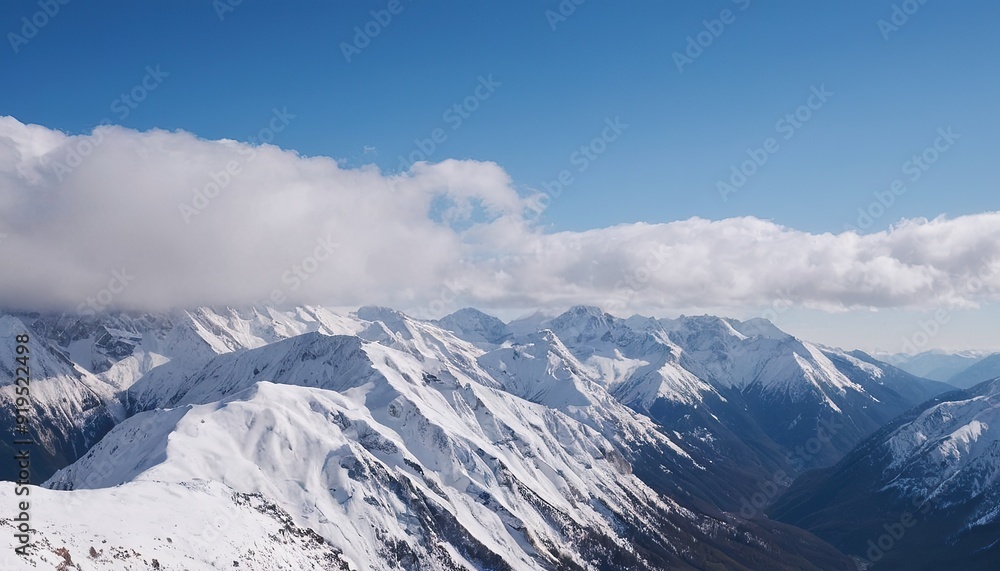 Fototapeta premium Scenic view of snowcapped mountains against sky 21