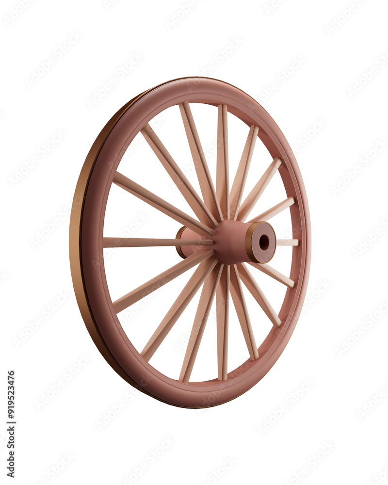 Fototapeta premium khmer wood wheel