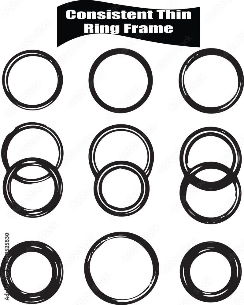 Ring Frame Abstract Silhouette Vector Graphics Pack Ring Frame Abstract Silhouette Vector Graphics Pack
