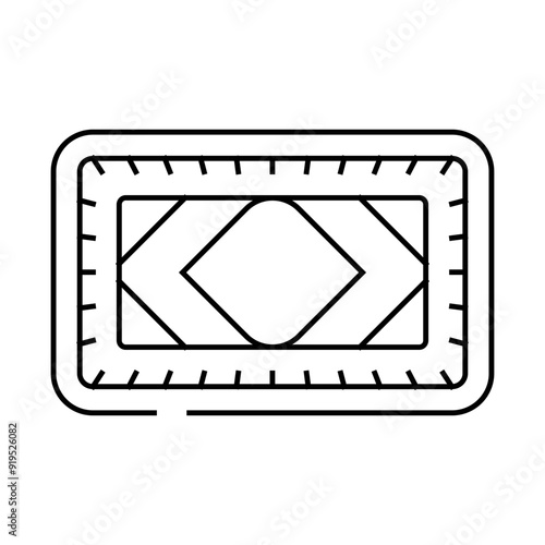 aluminum sheet pan kitchen cookware line icon vector. aluminum sheet pan kitchen cookware sign. isolated contour symbol black illustration