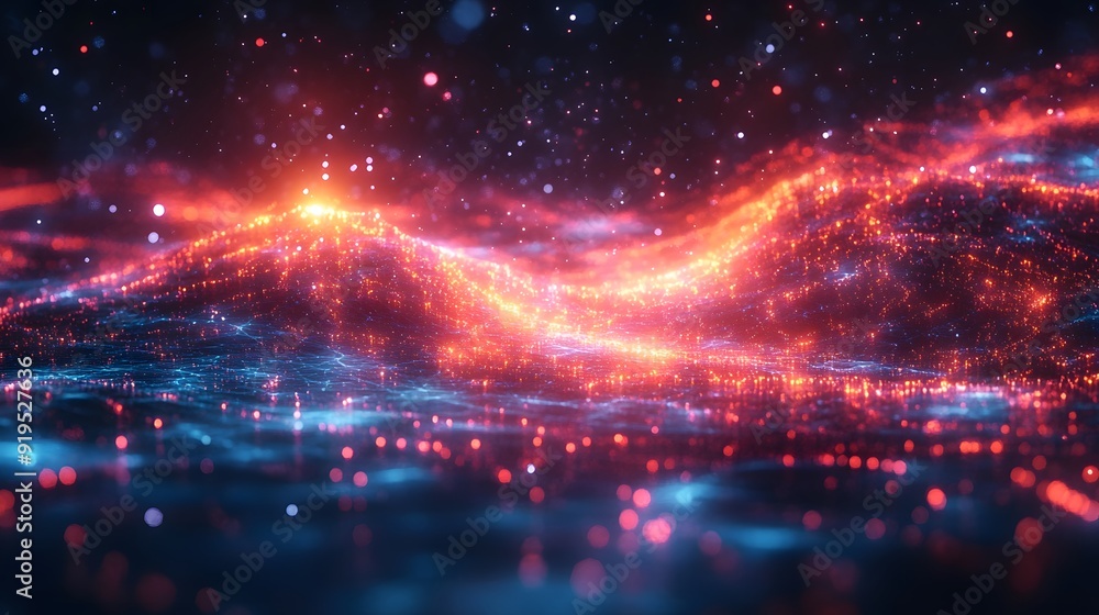 Abstract network of data exchange with AI and robotics, illustrating the convergence of artificial intelligence and business technology in a dynamic digital environment. Abstract network of data exchange with AI and robotics, illustrating the convergence of artificial intelligence and business technology in a dynamic digital environment.