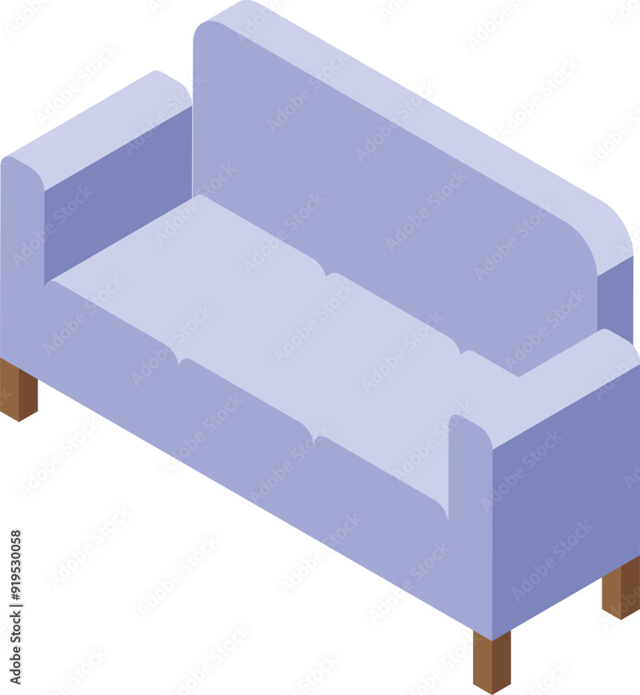 Modern long sofa with soft upholstery inviting you to relax Modern long sofa with soft upholstery inviting you to relax