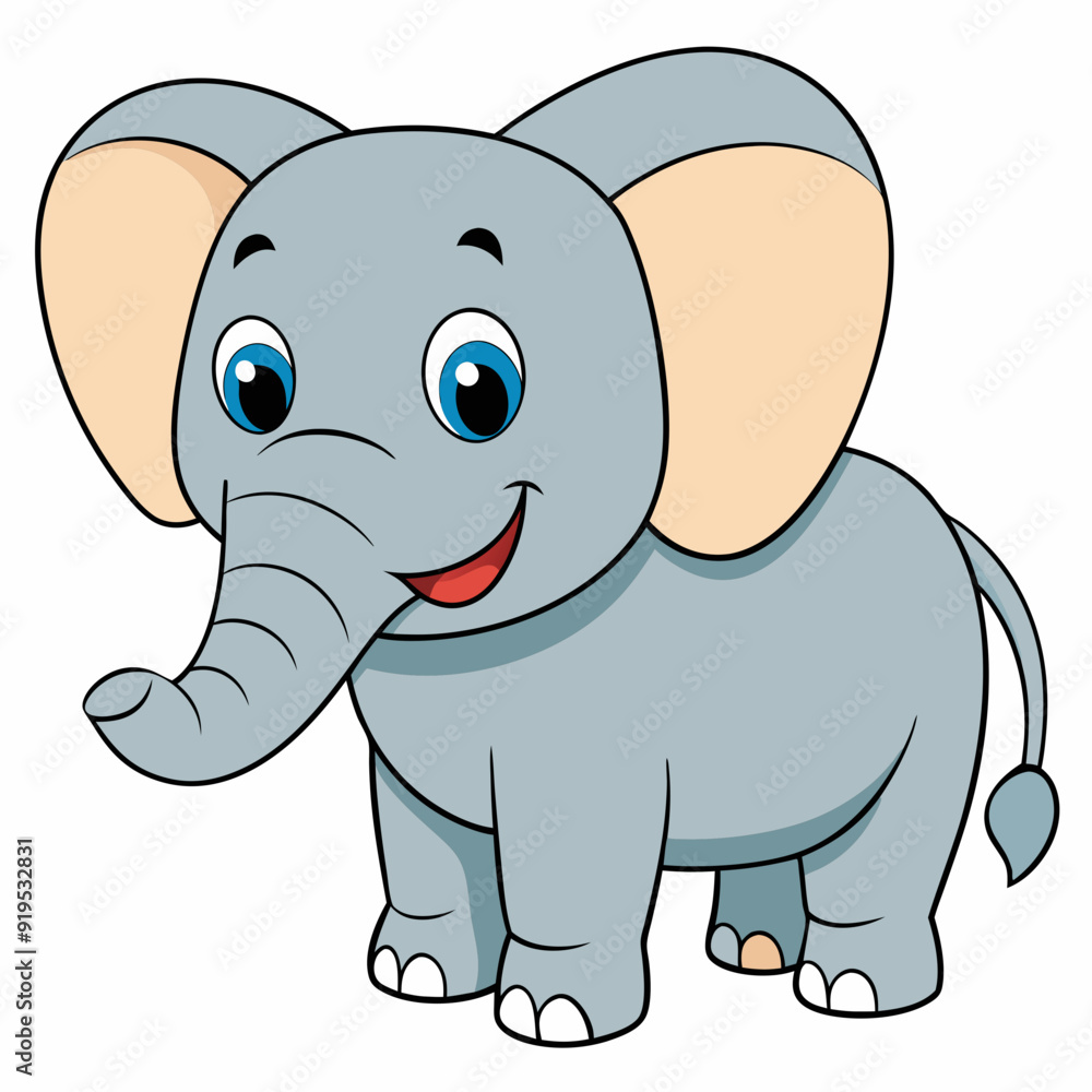 Naklejka premium Elephant art vector illustrator