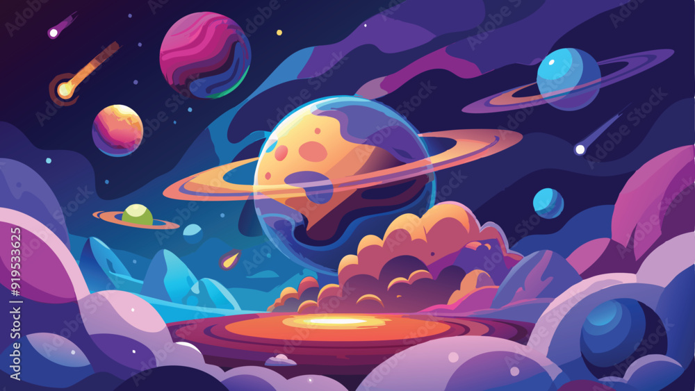 Obraz premium Colorful space galaxy cloud nebula. Universe science astronomy. Starry night cosmos. Supernova background wallpaper