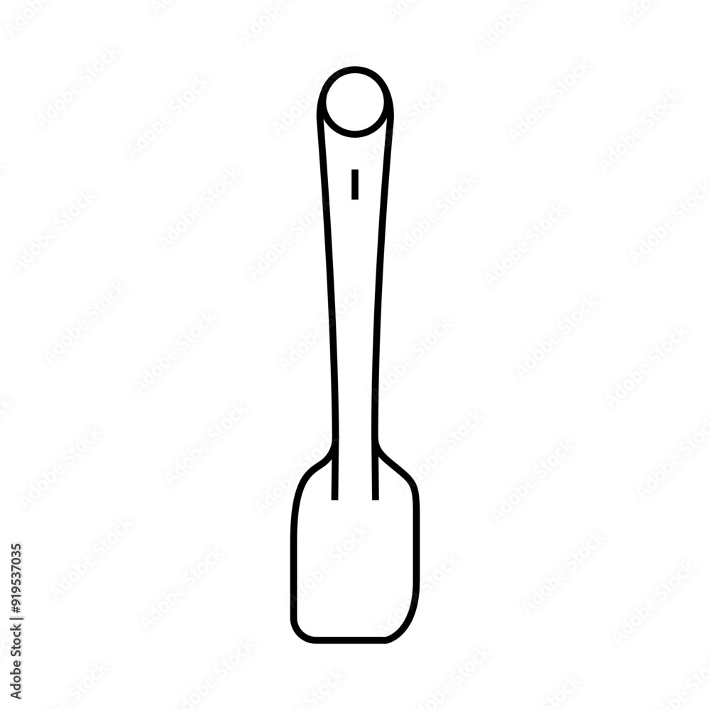 silicone spatula kitchen cookware line icon vector. silicone spatula kitchen cookware sign. isolated contour symbol black illustration silicone spatula kitchen cookware line icon vector. silicone spatula kitchen cookware sign. isolated contour symbol black illustration