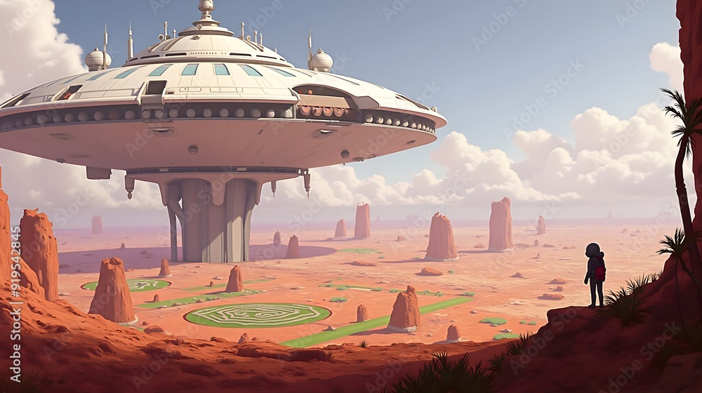 Advanced Space Colony on Barren Planet Advanced Space Colony on Barren Planet