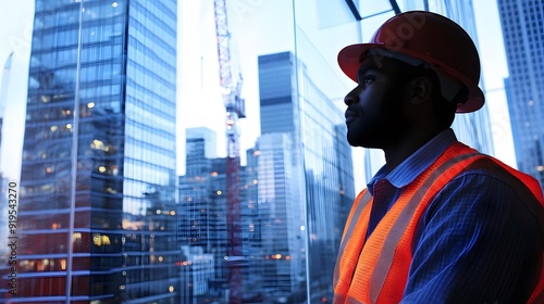 100. A construction foreman overseeing a building project on-site