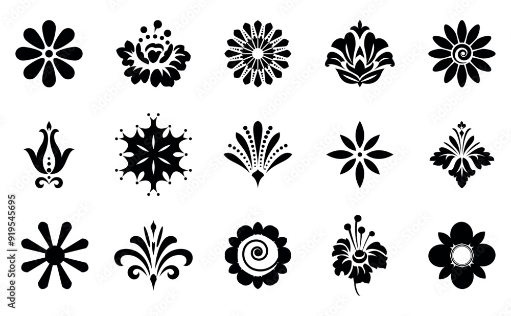 Flowers icon set. Flowers isolated on transparent background. Flowers in modern simple. Cute round flower plant nature collection. Vector illustrator Flowers icon set. Flowers isolated on transparent background. Flowers in modern simple. Cute round flower plant nature collection. Vector illustrator