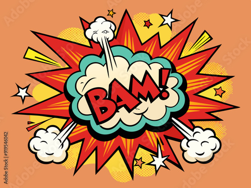 Comic bomb explosion. Cartoon brawl cloud with feet and legs. Speech explode bubbles, circle burst with bam, pow, boom, crash and bang for comic books. Vector set
