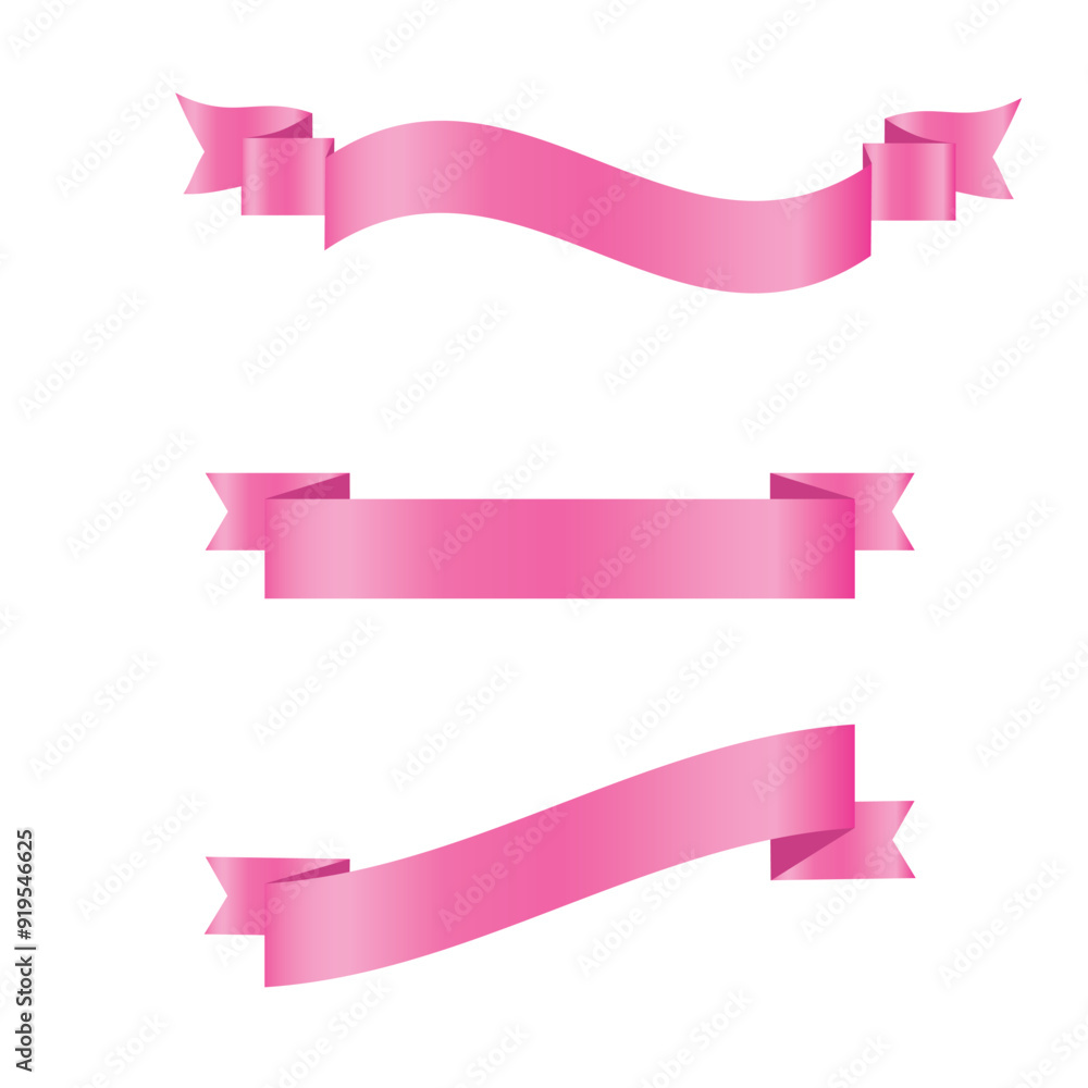 Pink shiny ribbon vector banners set of ribbon label pink bow curly ribbon wavy wavy ribbon. Pink shiny ribbon vector banners set of ribbon label pink bow curly ribbon wavy wavy ribbon.