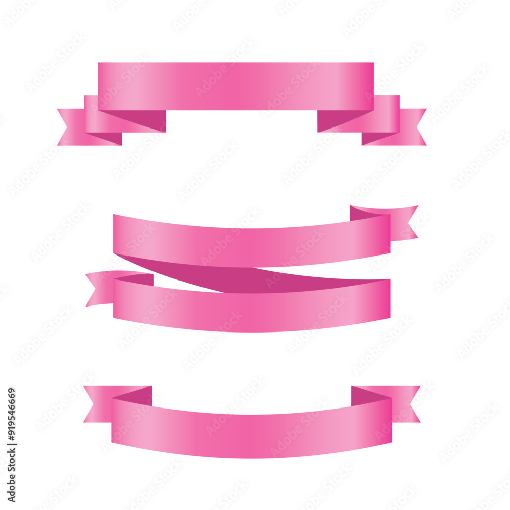 Pink shiny ribbon vector banners set of ribbon label pink bow curly ribbon wavy wavy ribbon. Pink shiny ribbon vector banners set of ribbon label pink bow curly ribbon wavy wavy ribbon.