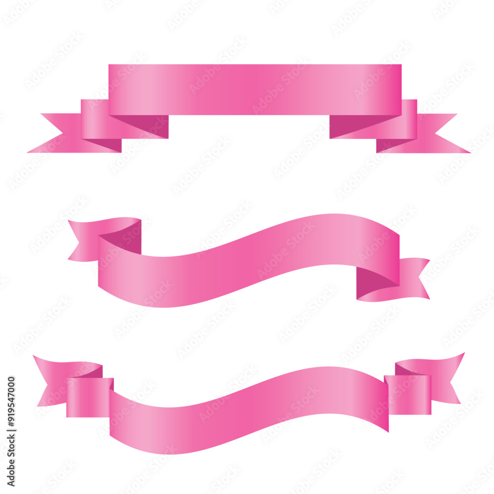 Pink shiny ribbon vector banners set of ribbon label pink bow curly ribbon wavy wavy ribbon. Pink shiny ribbon vector banners set of ribbon label pink bow curly ribbon wavy wavy ribbon.