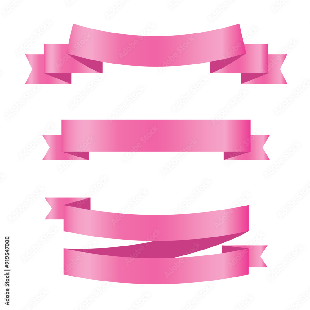 Pink shiny ribbon vector banners set of ribbon label pink bow curly ribbon wavy wavy ribbon. Pink shiny ribbon vector banners set of ribbon label pink bow curly ribbon wavy wavy ribbon.