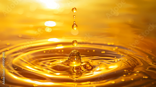 Gold liquid water splash abstract background photo