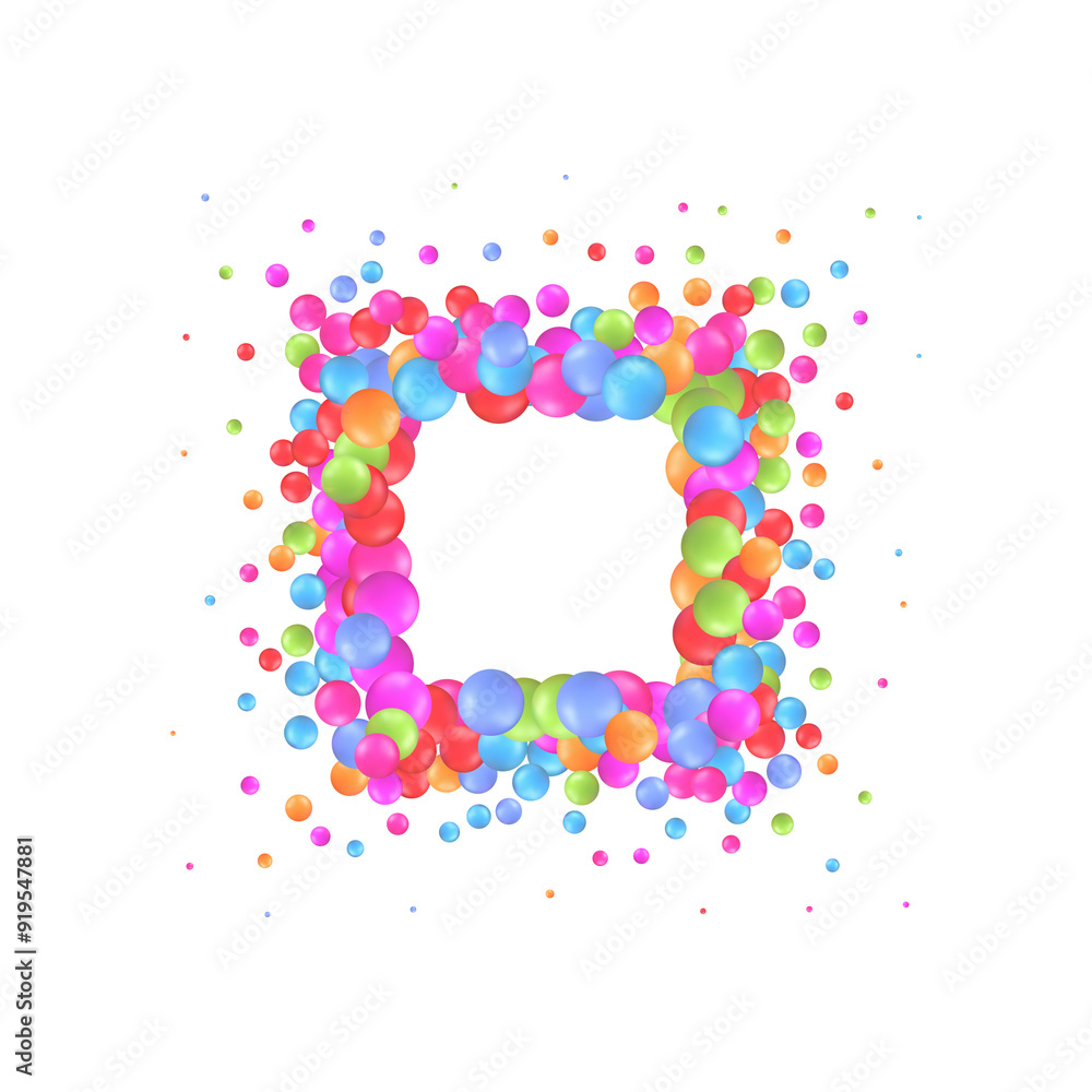 Abstract pattern with glass blue balls or precious pearls. Glossy realistic ball. 3d vector illustration. Eps 10