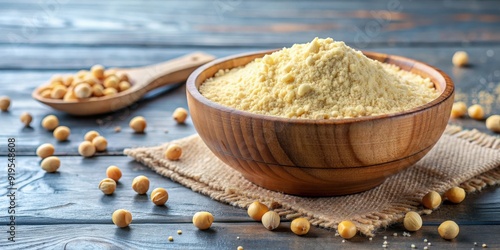 Bowl of chickpea flour, an essential ingredient for gluten-free baking, chickpea flour, bowl, gluten-free, baking photo