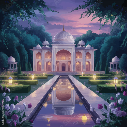 Mughal Garden illustration
