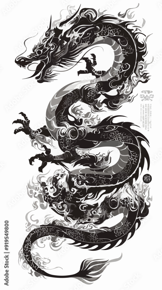 Dragon Tattoo Design - Fierce and Majestic Ink Art Dragon Tattoo Design - Fierce and Majestic Ink Art