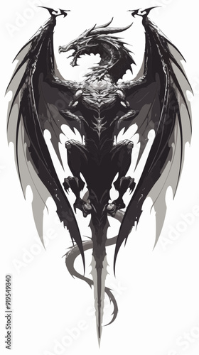 Dragon Tattoo Design - Fierce and Majestic Ink Art