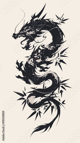 Dragon Tattoo Design - Fierce and Majestic Ink Art