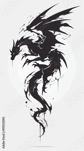 Dragon Tattoo Design - Fierce and Majestic Ink Art