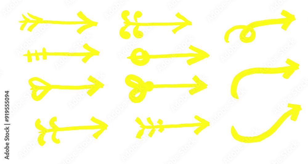 These are a set of hand-drawn arrows, each with unique and creative designs. The arrows are drawn with a rough, sketch-like texture, giving them a whimsical and artistic feel. These are a set of hand-drawn arrows, each with unique and creative designs. The arrows are drawn with a rough, sketch-like texture, giving them a whimsical and artistic feel.