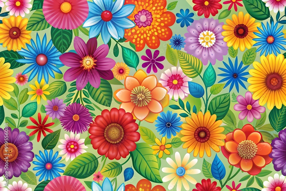 Seamless pattern with flower Seamless pattern with flower