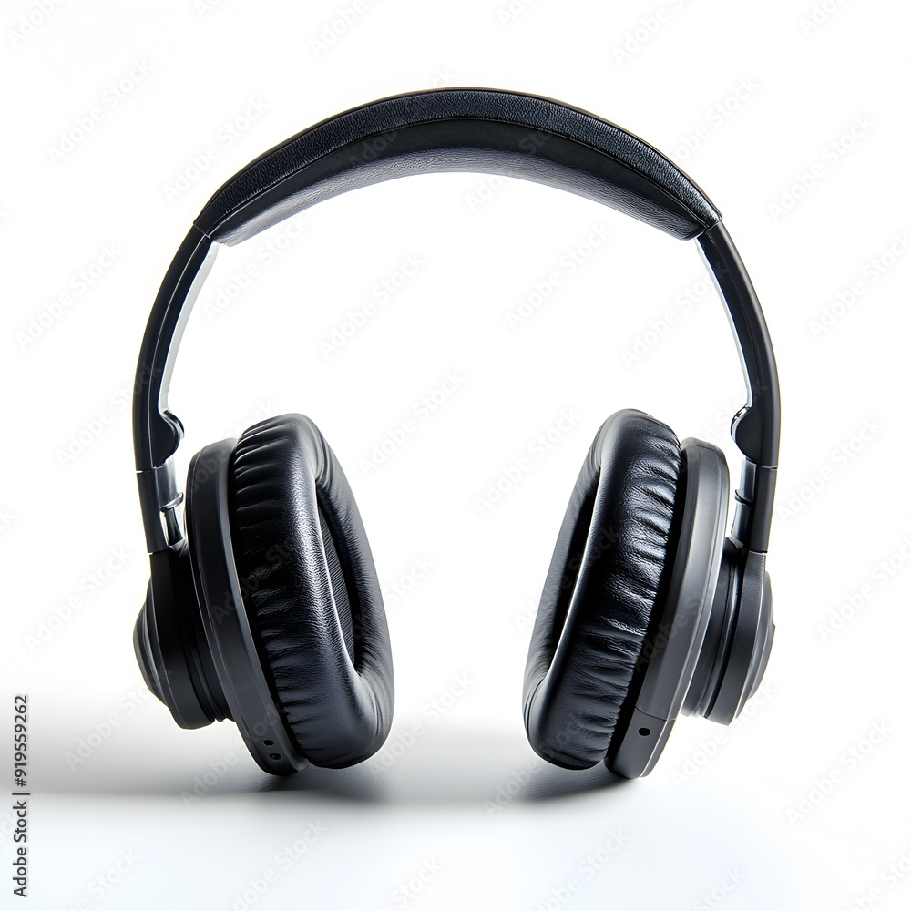 Isolated Headphones on White Background for Audio Lessons and Multimedia Isolated Headphones on White Background for Audio Lessons and Multimedia